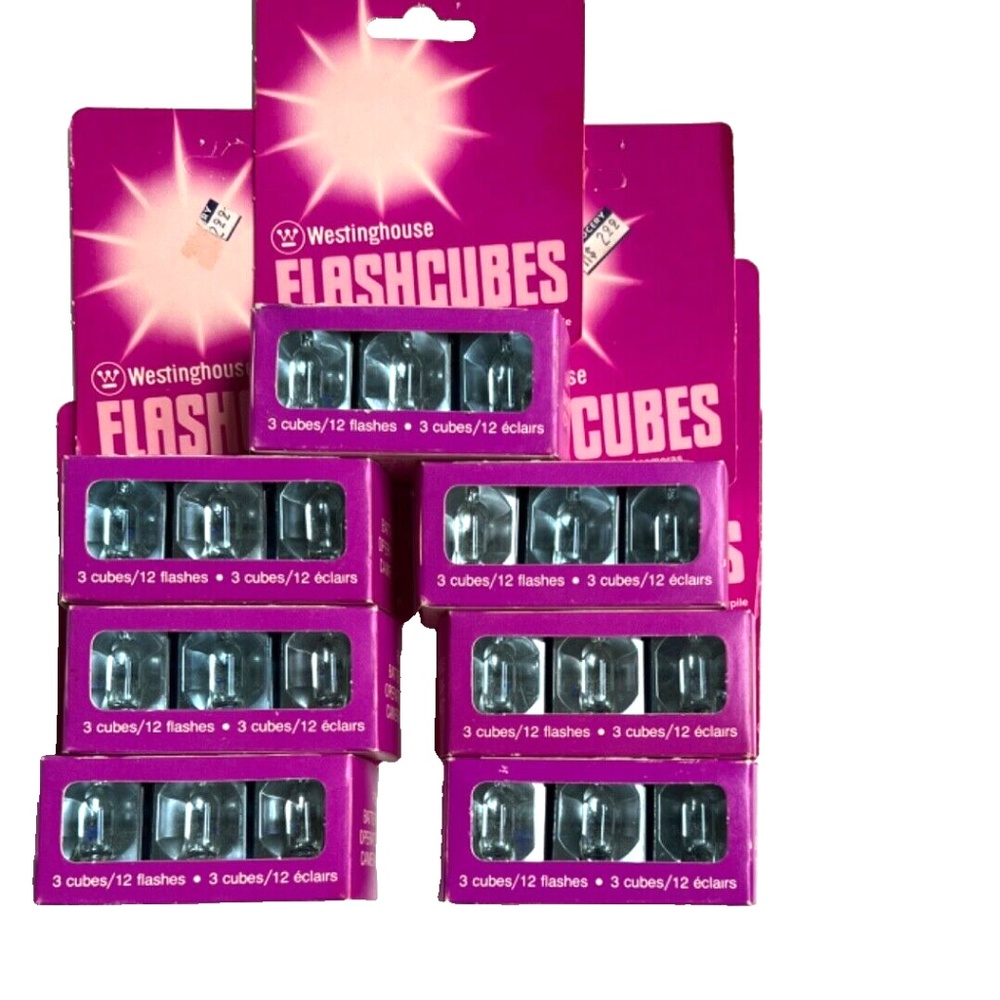 7 Boxes Westinghouse Flashcubes New in Box 21 Cubes in Total Vintage Made in USA
